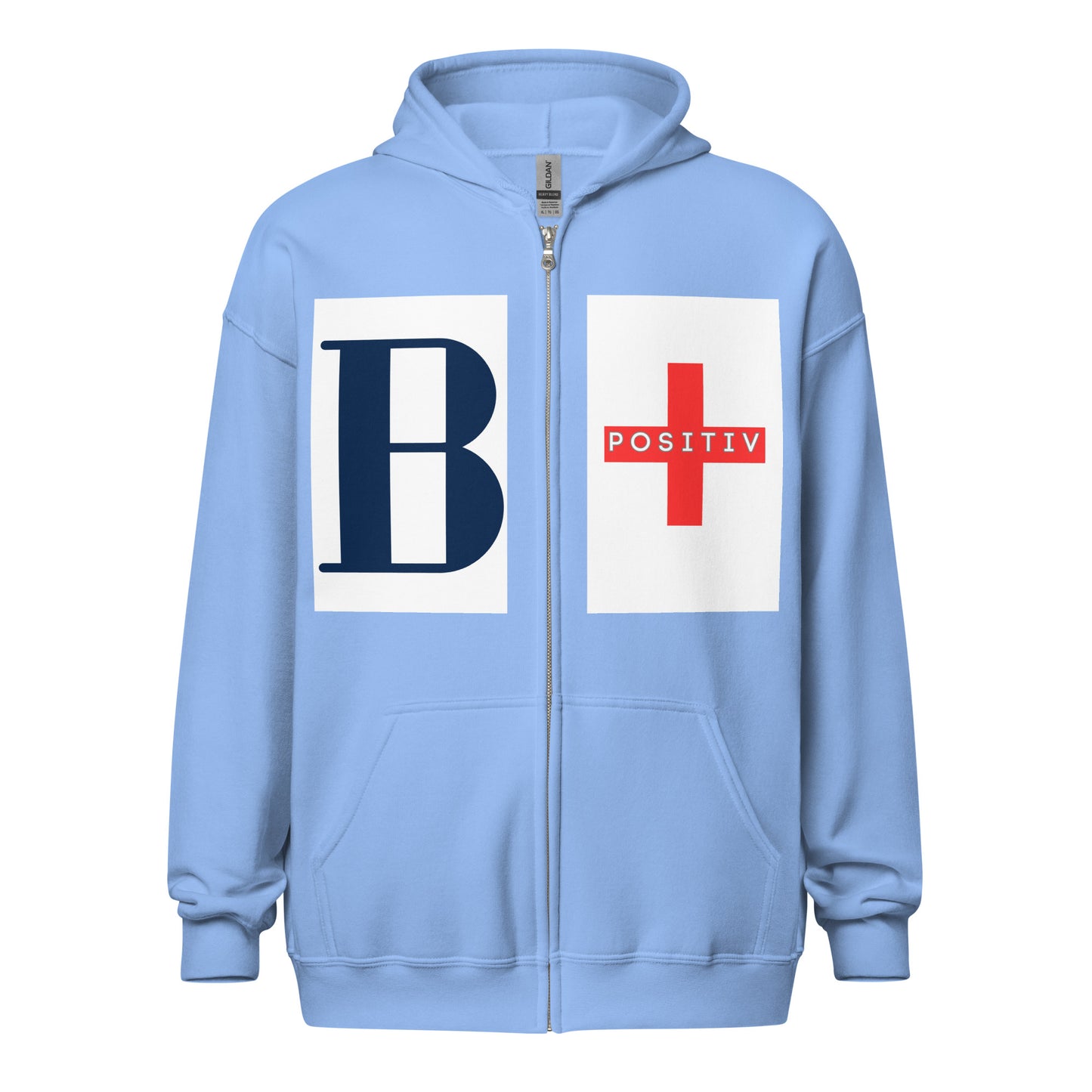 B+ Block Unisex heavy blend zip hoodie